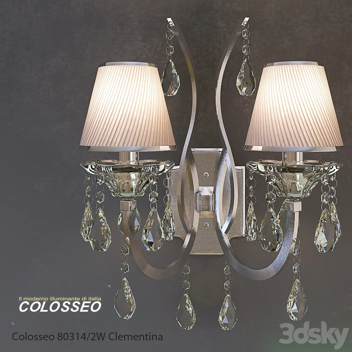 Sconce Crystal COLOSSEO 80314 / 2W CLEMENTINA Chrome